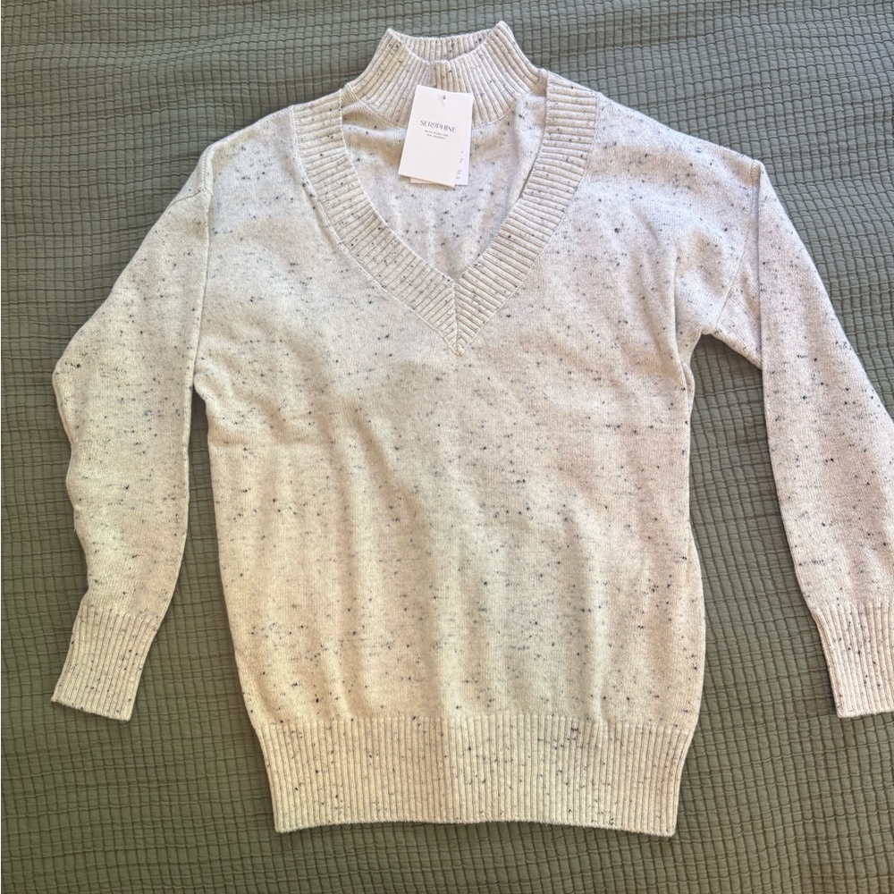 NWT Seraphine Merle V-Neck Nursing Sweater M